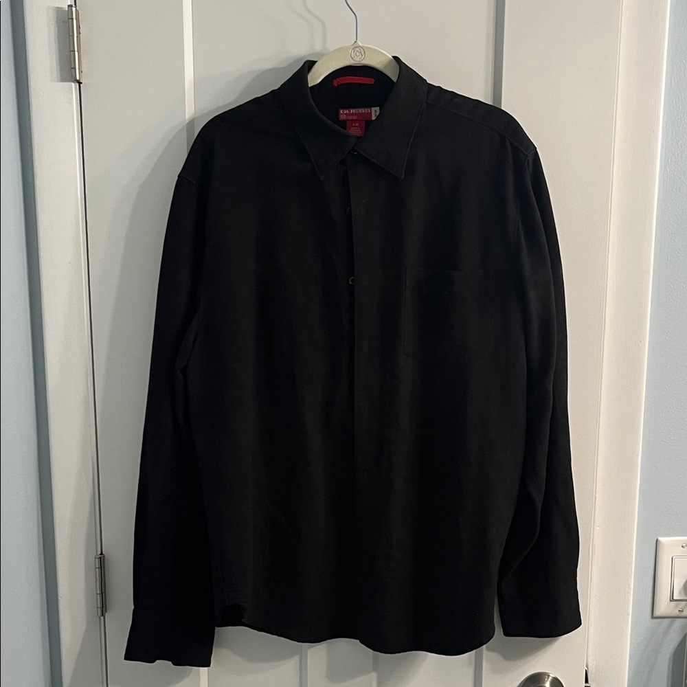 Men’s Guess Black Collared Shirt